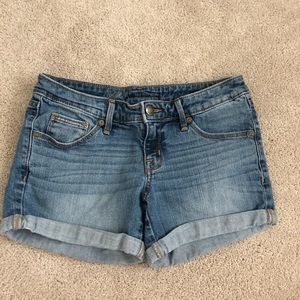 blue jean shorts